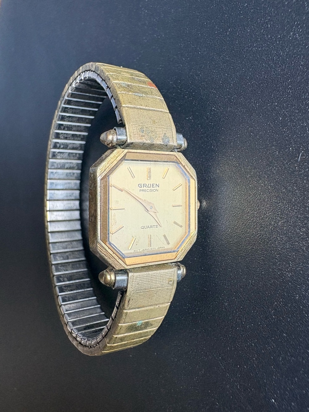 Gruen Precision Women’s Vintage Gold-Tone Octagonal Quartz Watch‎